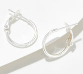 Silver Style x Jennifer Coffey Essentials 0.5" Hoop Earrings, Sterling Silver